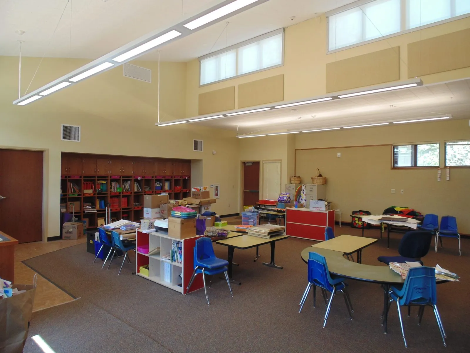 Classroom with clerestory windows